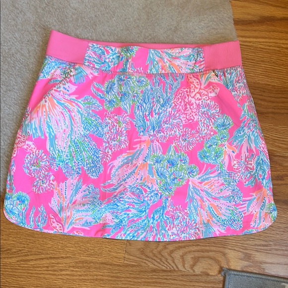 Lilly Pulitzer Pink and Blue Mini Skirt - Picture 1 of 3